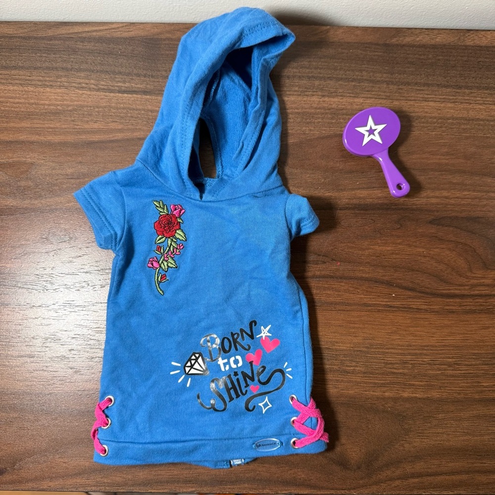American Girl Born to Shine Hoodie Dress Brush Set‎